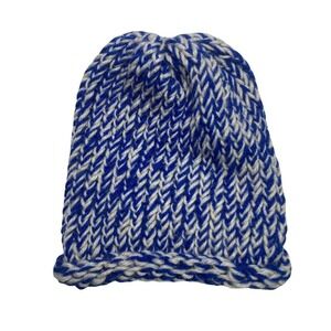 Hand knit crochet beanie